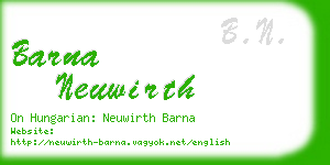 barna neuwirth business card